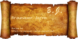 Braunauer Jerne névjegykártya
